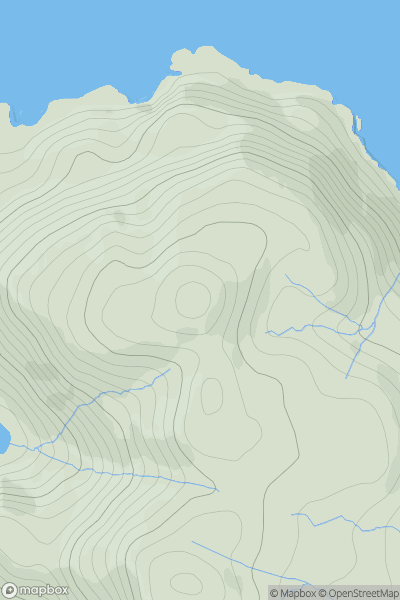 Thumbnail image for An Cruachan [Jura, Scarba and Colonsay] showing contour plot for surrounding peak